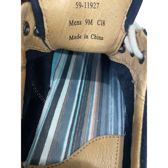 J&M Johnston & Murphy Suede and Leather Navy Oxfords Sz 9M - Picture 8 of 10